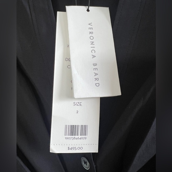 Veronica Beard - Cita Dress - Long Black Rouched -2 - Picture 8 of 8